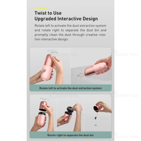 جارو شارژی Baseus CRXCQC1-02 Wireless Vacuum Cleaner 45W 3800Pa