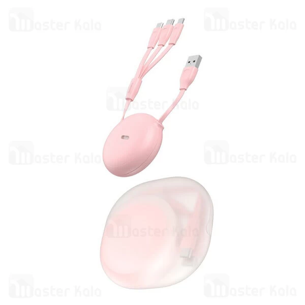 کابل سه سر Baseus Lets go Little Reunion One-Way Stretchable CAMLT-TY24 توان 3 آمپر طول 0.85 متر