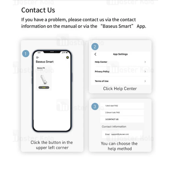 ردیاب Baseus Intelligent T3 Rechargeable Anti-lost Tracke ZLFDQT3-01