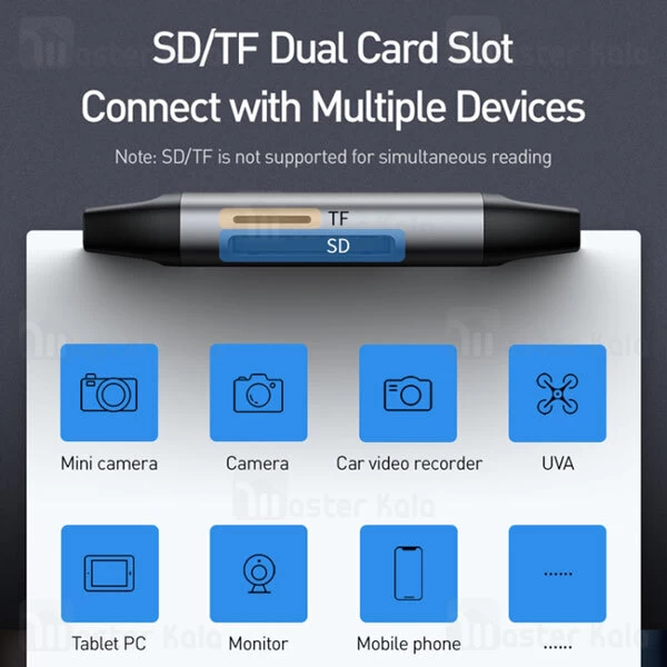 رم ریدر Baseus Lentil-Cabin Card Reader Space CADKQ-B0G