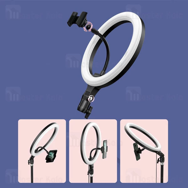 رینگ لایت بیسوس Baseus Live Stream Holder-table Stand Ring Light CRZB10-A01 با پایه 20 سانتی و هولدر