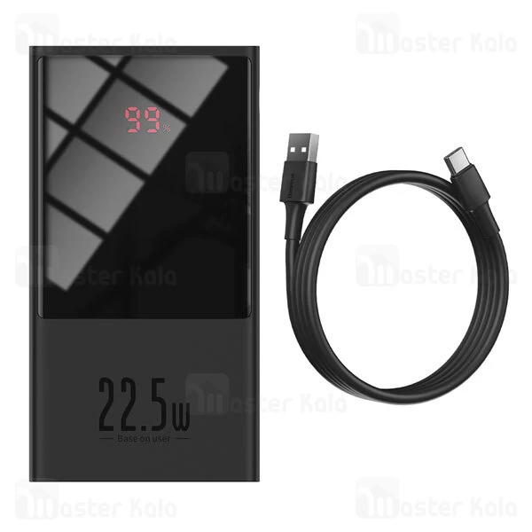 پاوربانک 20000 فست شارژ بیسوس Baseus PPMN-B01 Super Mini Digital Display Power Bank توان 22.5 وات