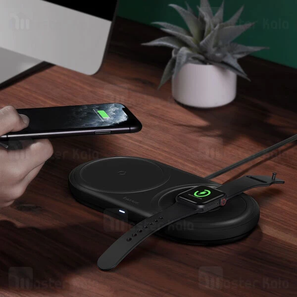 شارژر وایرلس Baseus Planet 2in1 Cable Winder Wireless Qi WXPL-B01 10w