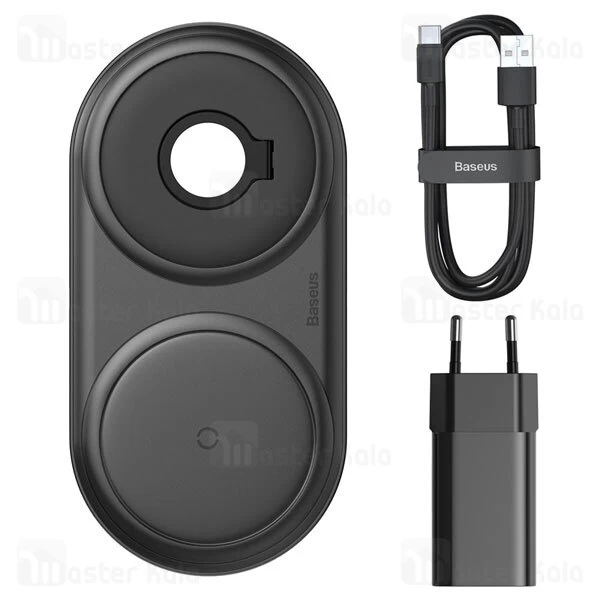 شارژر وایرلس Baseus Planet 2in1 Cable Winder Wireless Qi WXPL-B01 10w