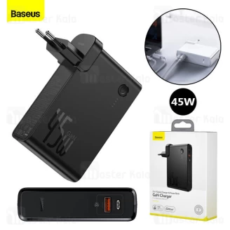 پاوربانک 10000 و شارژر دیواری بیسوس Baseus Power Station GaN 2 in 1 PPNLD-C01 45W توان 45 وات