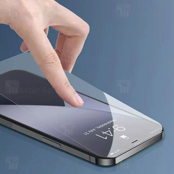 پک 2 تایی محافظ صفحه شیشه ای تمام صفحه بیسوس Baseus SGAPIPH54N-FM02 Apple iPhone 12 Mini Green Glass