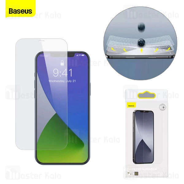 پک 2 تایی محافظ صفحه شیشه ای تمام صفحه بیسوس Baseus SGAPIPH54N-FM02 Apple iPhone 12 Mini Green Glass