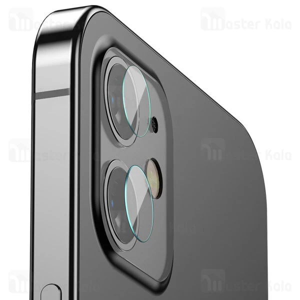 پک دوتایی محافظ لنز دوربین شیشه ای آیفون Baseus SGAPIPH54N-JT02 Camera Lens iPhone 12 Mini / 12