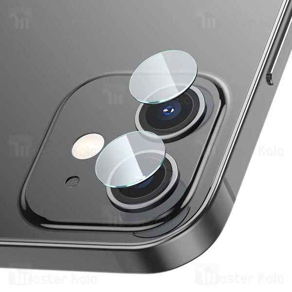 پک دوتایی محافظ لنز دوربین شیشه ای آیفون Baseus SGAPIPH54N-JT02 Camera Lens iPhone 12 Mini / 12