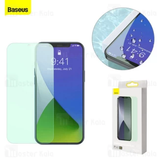 پک 2 تایی محافظ صفحه شیشه ای ضد اشعه Baseus SGAPIPH61P-LP02 Apple iPhone 12 / 12 Pro Green Glass