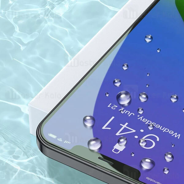  پک 2 تایی محافظ صفحه شیشه ای ضد اشعه Baseus SGAPIPH61P-LP02 Apple iPhone 12 / 12 Pro Green Glass