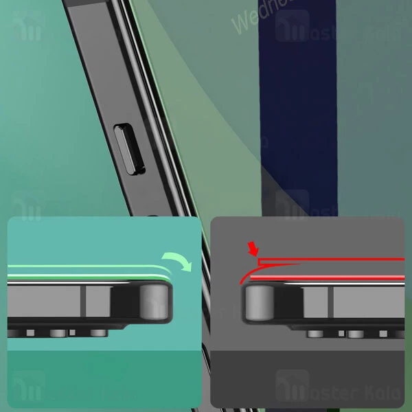 پک 2 تایی محافظ صفحه شیشه ای ضد اشعه بیسوس Baseus SGAPIPH67N-LP02 iPhone 12 Pro Max Green Glass