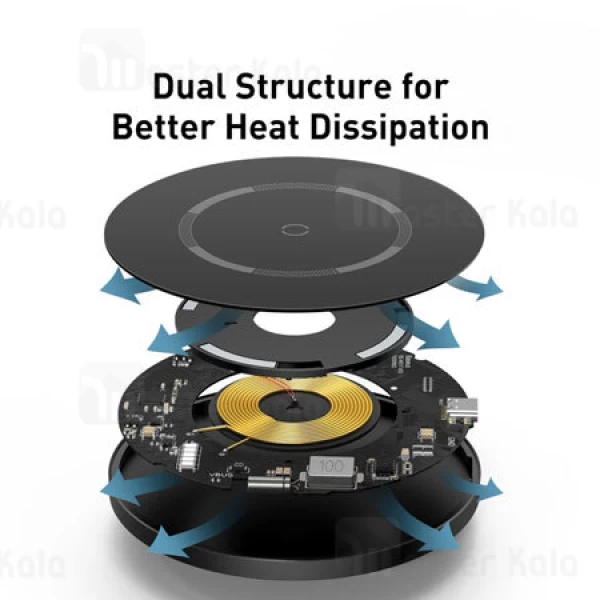 شارژر وایرلس Baseus Simple Magnetic Wireless Charger WXJK-E01 15w