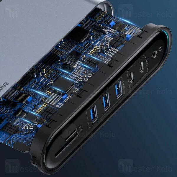 هاب 16 پورت بیسوس Baseus Working Station Multifunctional Type-C HUB Adapter CAHUB-AG0G