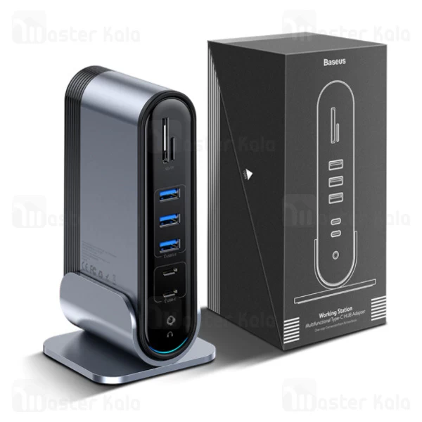 هاب 16 پورت بیسوس Baseus Working Station Multifunctional Type-C HUB Adapter CAHUB-AG0G