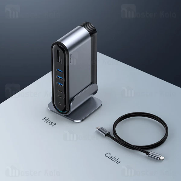 هاب 16 پورت بیسوس Baseus Working Station Multifunctional Type-C HUB Adapter CAHUB-AG0G