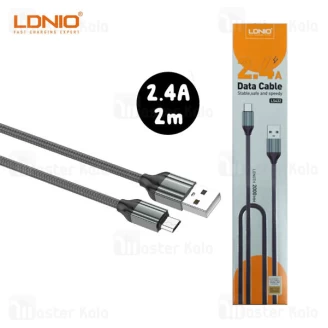کابل میکرو یو اس بی الدینیو LDNIO LS432 Cable طول 2 متر توان 2.4 آمپر