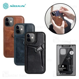 قاب چرمی نیلکین آیفون Apple iPhone 12 Mini Nillkin Aoge Leather Cover Case