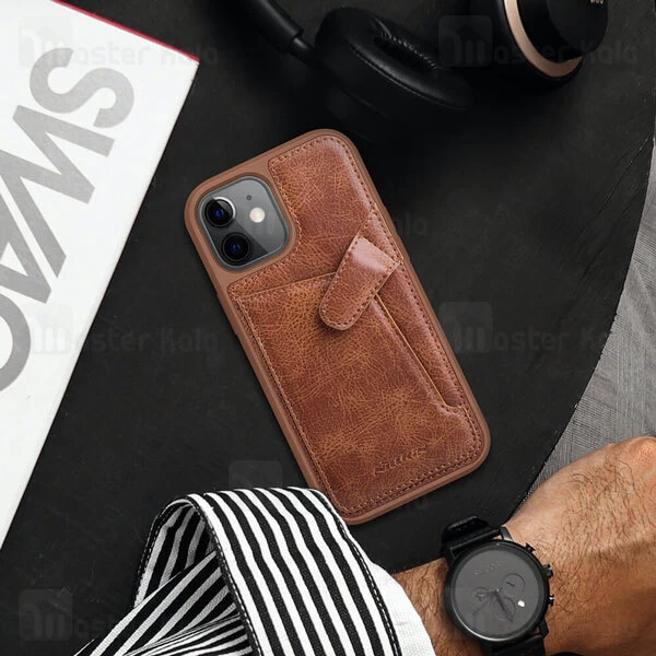 قاب چرمی Apple iPhone 12 Mini Nillkin Aoge Leather Case