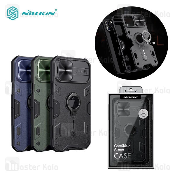 گارد محافظ ضد ضربه نیلکین Apple iPhone 12 Pro / 12 Nillkin CamShield Armor Case دارای محافظ دوربین