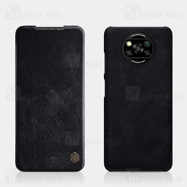 کیف چرمی نیلکین شیائومی Xiaomi Poco X3 Pro / Poco X3 NFC / Poco X3 Nillkin Qin Leather Case