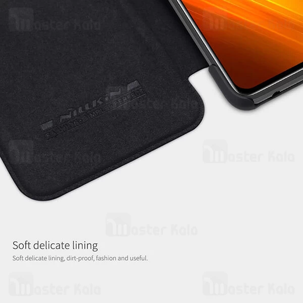 کیف چرمی نیلکین شیائومی Xiaomi Poco X3 Pro / Poco X3 NFC / Poco X3 Nillkin Qin Leather Case