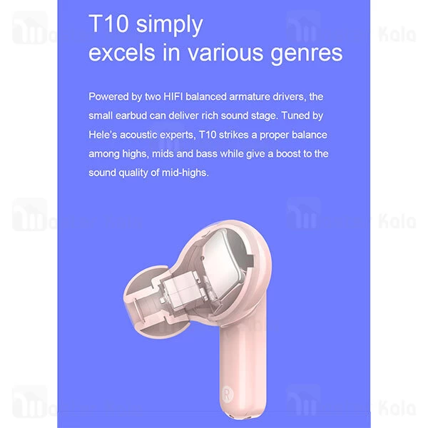 هندزفری بلوتوث دوگوش کیو سی وای Xiaomi QCY T10 True Wireless Earphones