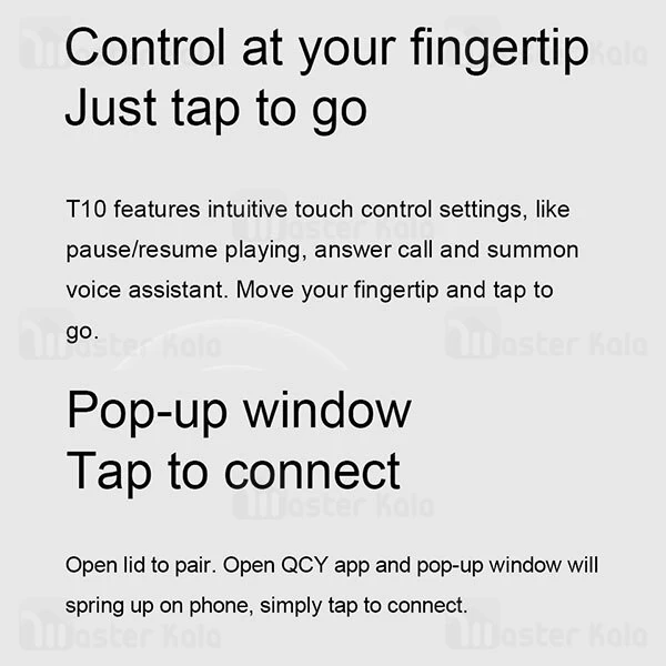 هندزفری بلوتوث دوگوش کیو سی وای Xiaomi QCY T10 True Wireless Earphones