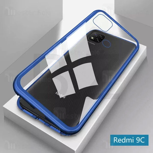 قاب مگنتی 360 درجه Xiaomi Redmi 9C Magnetic 2 in 1 Case دارای گلس صفحه
