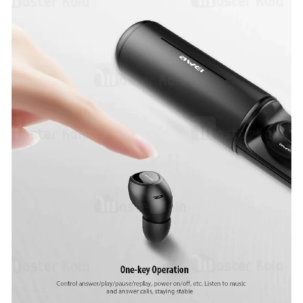 هندزفری بلوتوث دو تایی اوی Awei T5 Tws Wireless Earphone همراه داک شارژ