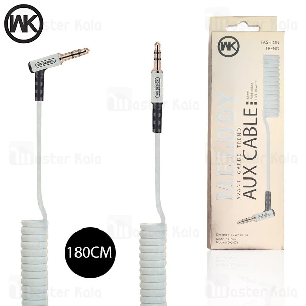 کابل انتقال صدا تلفنی Aux دبلیو کی WK WDC-071 Audio Cable به طول 1.8 متر