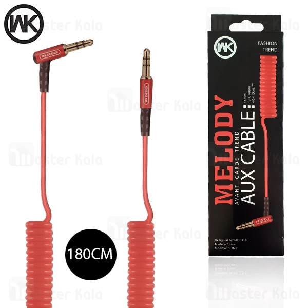 کابل انتقال صدا تلفنی Aux دبلیو کی WK WDC-071 Audio Cable به طول 1.8 متر