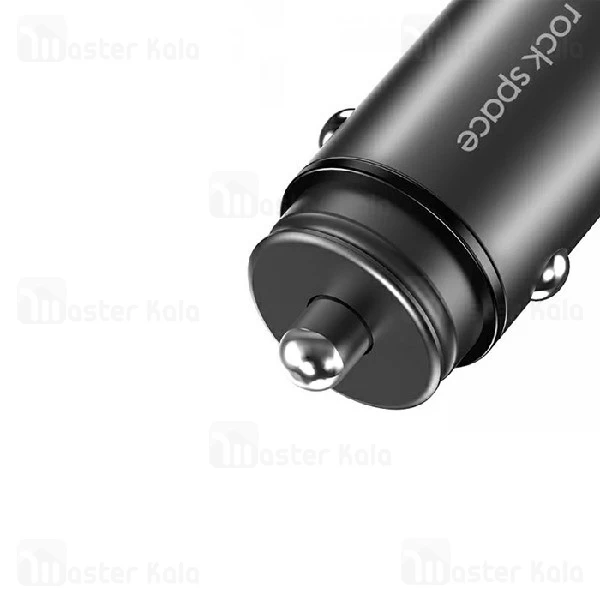 شارژر فندکی راک ROCK C8-B Metal Mini Car Charger توان 4.8 آمپر و دو پورت
