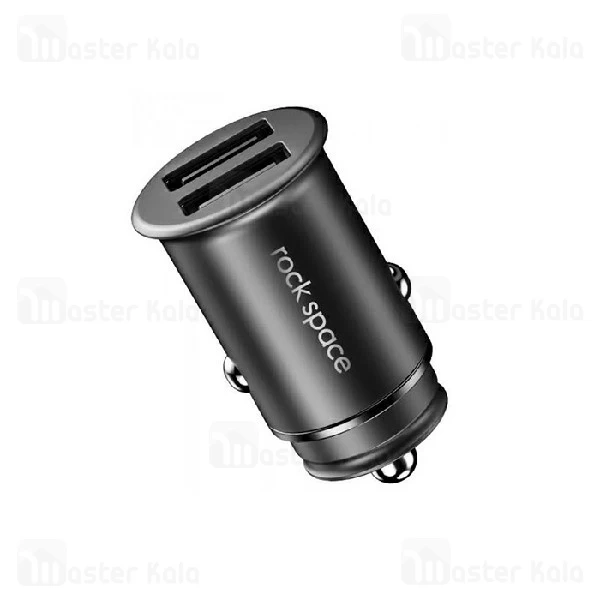 شارژر فندکی راک ROCK C8-B Metal Mini Car Charger توان 4.8 آمپر و دو پورت