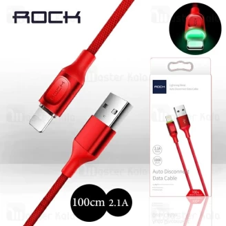 کابل لایتنینگ راک Rock RCB0619 Cable توان 2.1 آمپر و دارای قطع کن خودکار