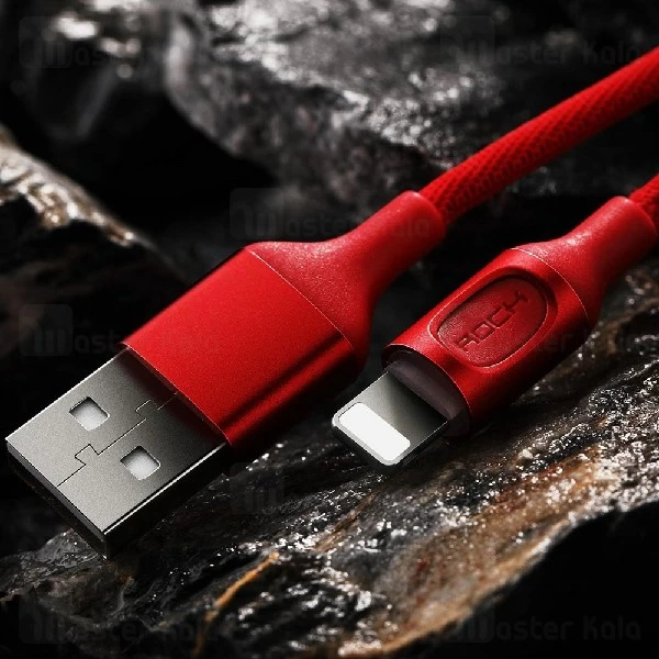 کابل لایتنینگ راک Rock RCB0619 Cable توان 2.1 آمپر و دارای قطع کن خودکار