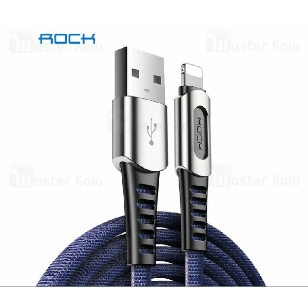 کابل لایتنینگ فست شارژ راک Rock RCB0694 Cable توان 2.1 آمپر و بدنه کنفی