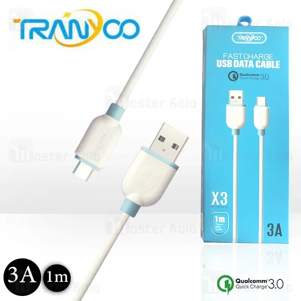 کابل Type C فست شارژ ترانیو Tranyoo X3 QC3.0 Cable توان 3 آمپر