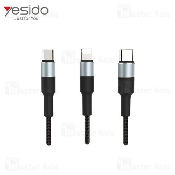 کابل شارژ سه سر یسیدو Yesido CA20 3 in 1 Cable با توان 3.4 آمپر