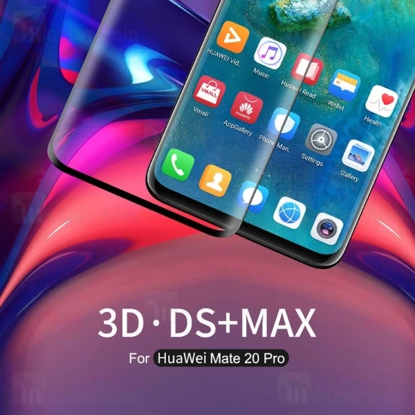 محافظ صفحه شیشه ای تمام صفحه نیلکین Huawei Mate 20 Pro / Porsche Design Nillkin 3D DS+ Max