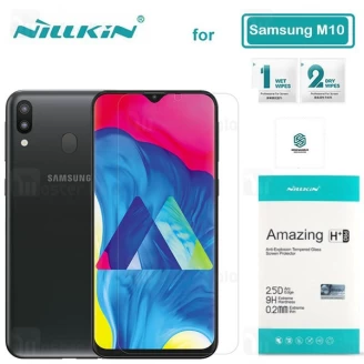 محافظ صفحه شیشه ای نیلکین سامسونگ Samsung Galaxy M20 Nillkin H+ Pro + محافظ لنز