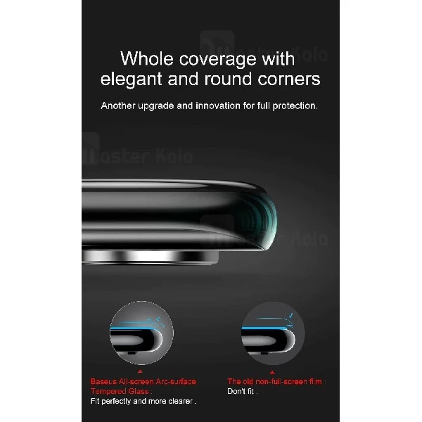 محافظ صفحه شیشه ای تمام صفحه بیسوس شیائومی Xiaomi Mi Mix 3 Baseus SGMIMIX3-KC01