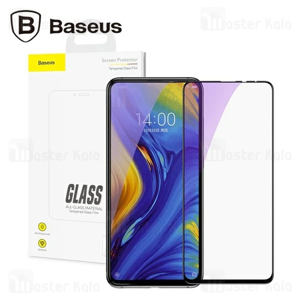 محافظ صفحه شیشه ای تمام صفحه و ضد اشعه بیسوس شیائومی Xiaomi Mi Mix 3 Baseus SGMIMIX3-KD01