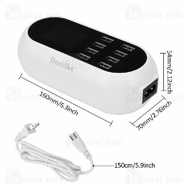 هاب شارژر دولایک Doolike DL-CH18 USB Charger هشت پورت