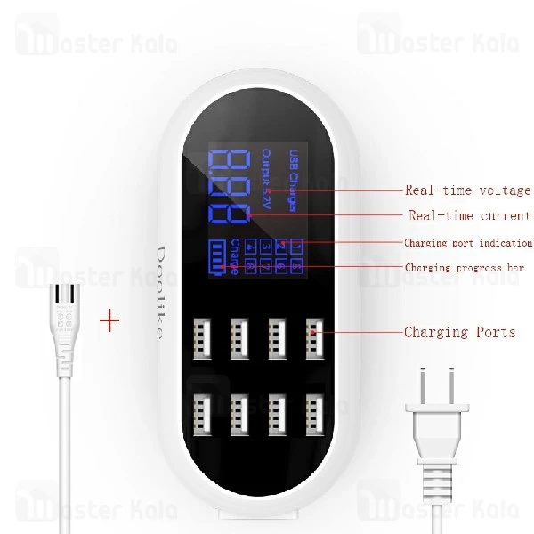 هاب شارژر دولایک Doolike DL-CH18 USB Charger هشت پورت