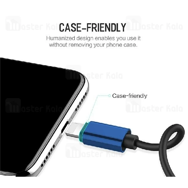 کابل تبدیل لایتنینگ اتصال همزمان هندزفری و شارژر ROCK RCB0588 2 in 1 Cable