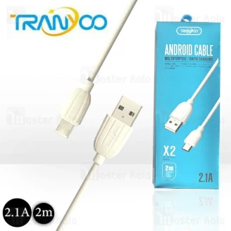 کابل میکرو یو اس بی ترانیو Tranyoo X2 Cable توان 2.1 آمپر و طول 2 متر