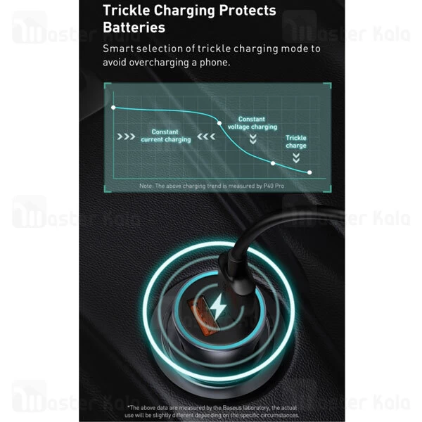 شارژر فندکی Baseus CCJD-0G Golden Contactor Pro Dual Quick Charger 40W