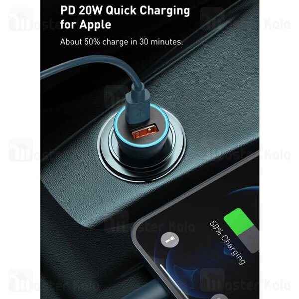 شارژر فندکی Baseus CCJD-0G Golden Contactor Pro Dual Quick Charger 40W