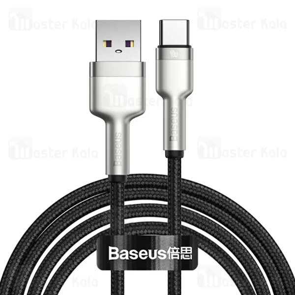 کابل تایپ سی Baseus Cafule Series Metal CATJK-B01 Type C Charging 2m 40W Data Cable
